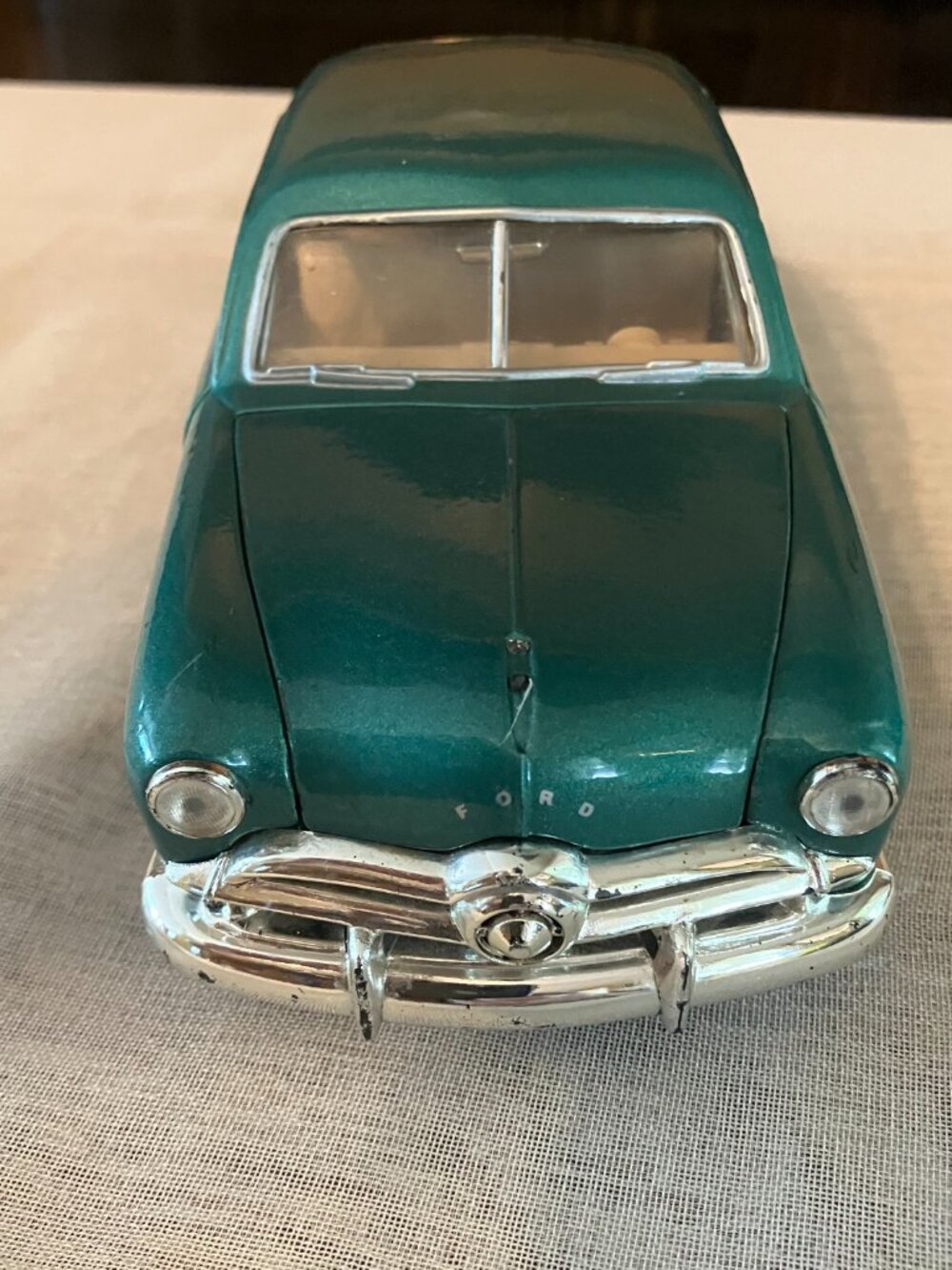 Vintage 1949 Green Ford 2 Door Coupe Diecast Collectible Car